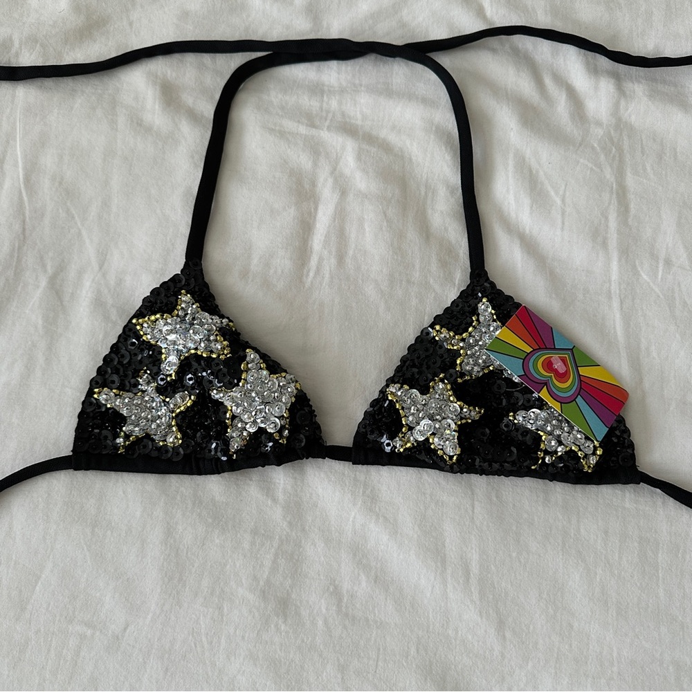 NEW Easy Tiger Stargirl Sequin Bra Top